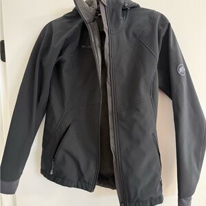 Mammut Black Hooded Softshell Jacket
